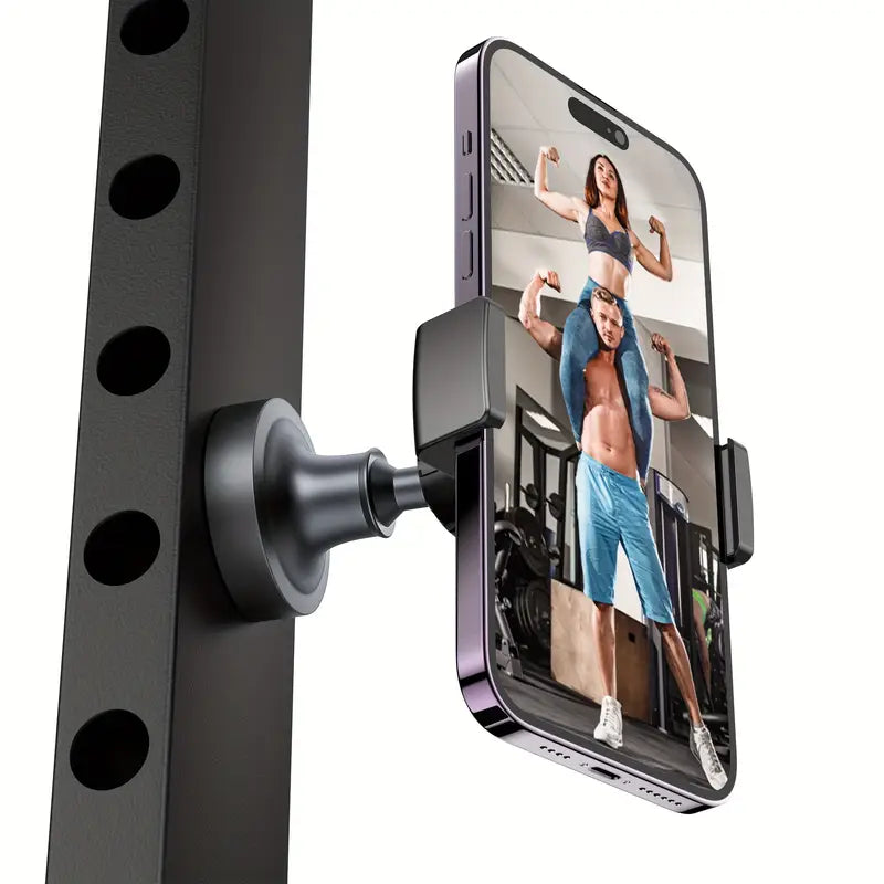 Heavy-Duty Magnetic Gym Phone Holder – Secure, Strong &amp; Built for Every Workout!