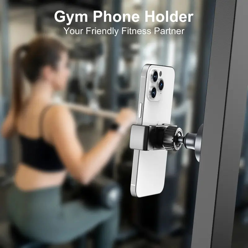 Heavy-Duty Magnetic Gym Phone Holder – Secure, Strong &amp; Built for Every Workout!