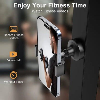 Heavy-Duty Magnetic Gym Phone Holder – Secure, Strong &amp; Built for Every Workout!