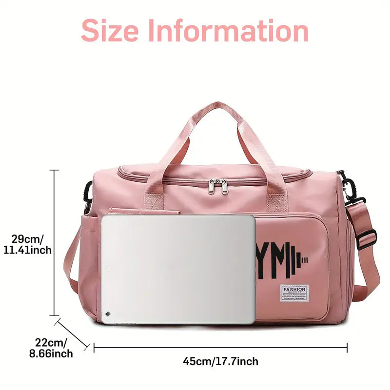 arge Capacity Dumbbell Print Gym &amp; Travel Bag – Style Meets Strength!