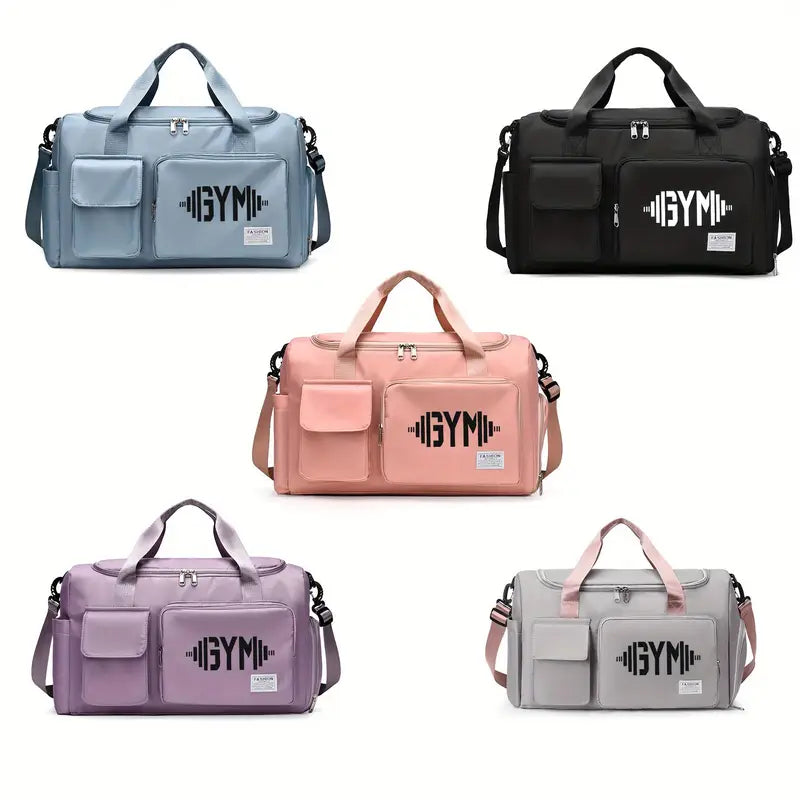 arge Capacity Dumbbell Print Gym &amp; Travel Bag – Style Meets Strength!