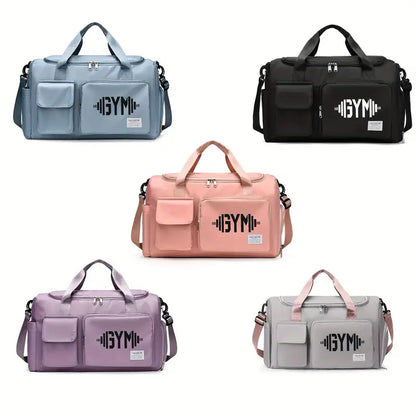 arge Capacity Dumbbell Print Gym &amp; Travel Bag – Style Meets Strength!