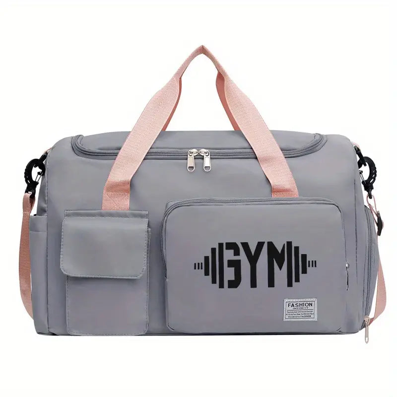 arge Capacity Dumbbell Print Gym &amp; Travel Bag – Style Meets Strength!