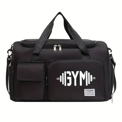 arge Capacity Dumbbell Print Gym &amp; Travel Bag – Style Meets Strength!