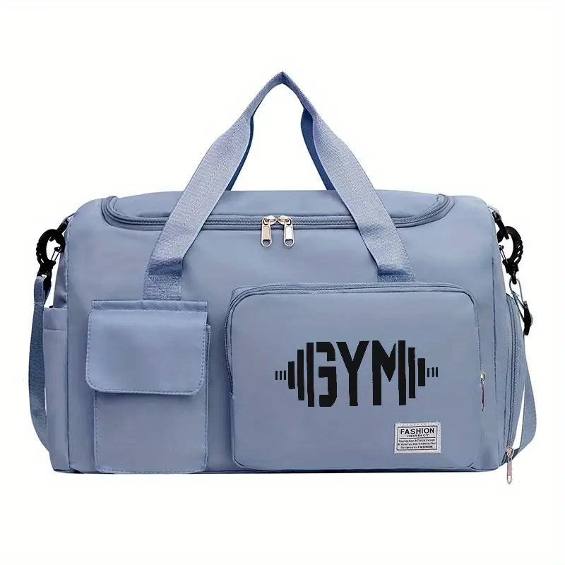 arge Capacity Dumbbell Print Gym &amp; Travel Bag – Style Meets Strength!