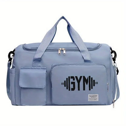 arge Capacity Dumbbell Print Gym &amp; Travel Bag – Style Meets Strength!