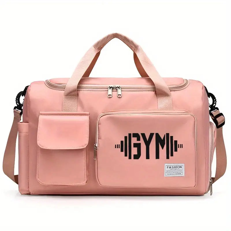 arge Capacity Dumbbell Print Gym &amp; Travel Bag – Style Meets Strength!